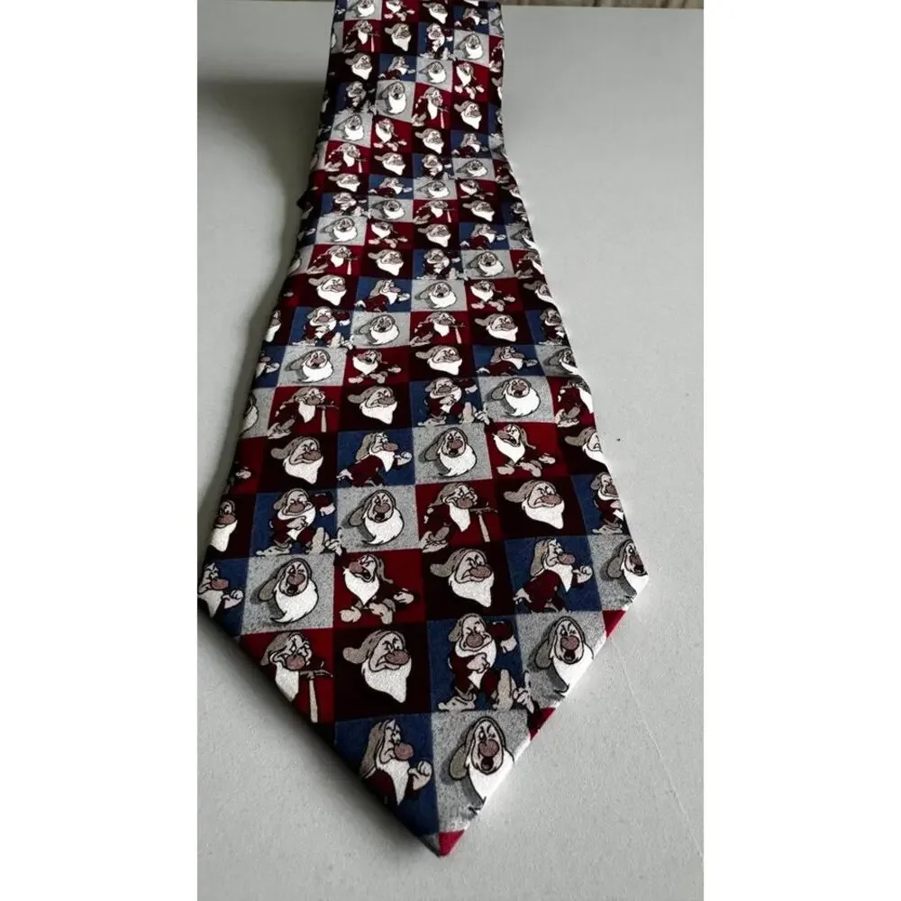 Disney Grumpy Tie – 100% Silk Vintage Walt Disney World Necktie